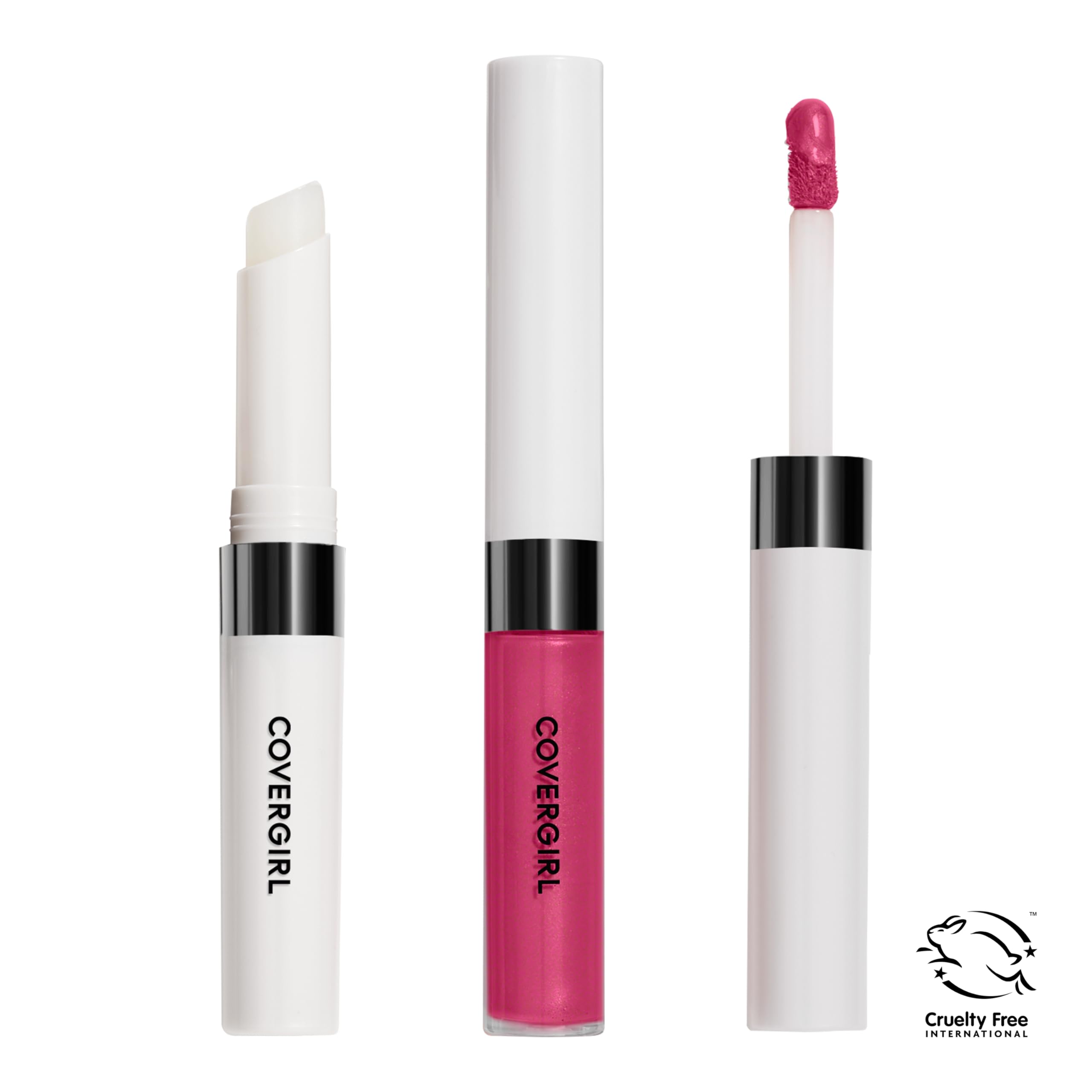 COVERGIRL Outlast open wand and applicator displaying precise color application benefit