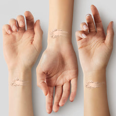 COVERGIRL sponge applying product to skin showing quick application and crease-free blending benefit