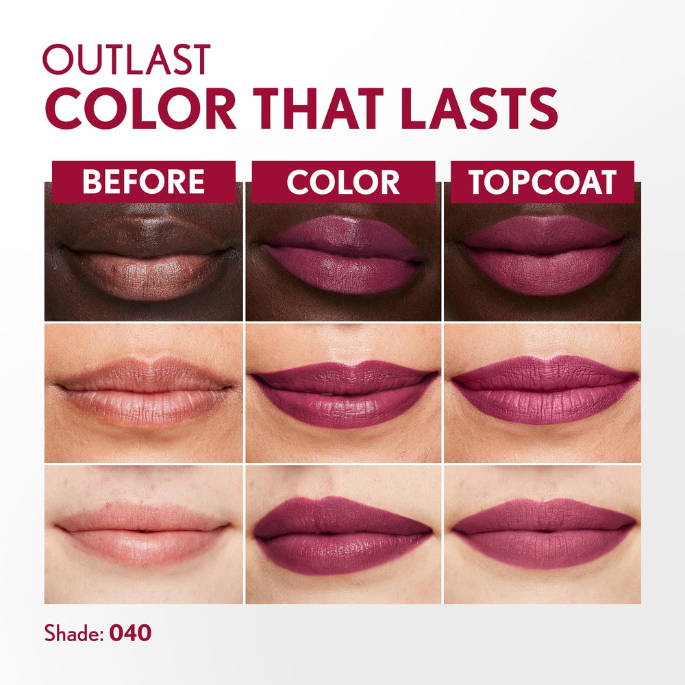 COVERGIRL Outlast Jazzberry balm texture close-up showing moisturized finish