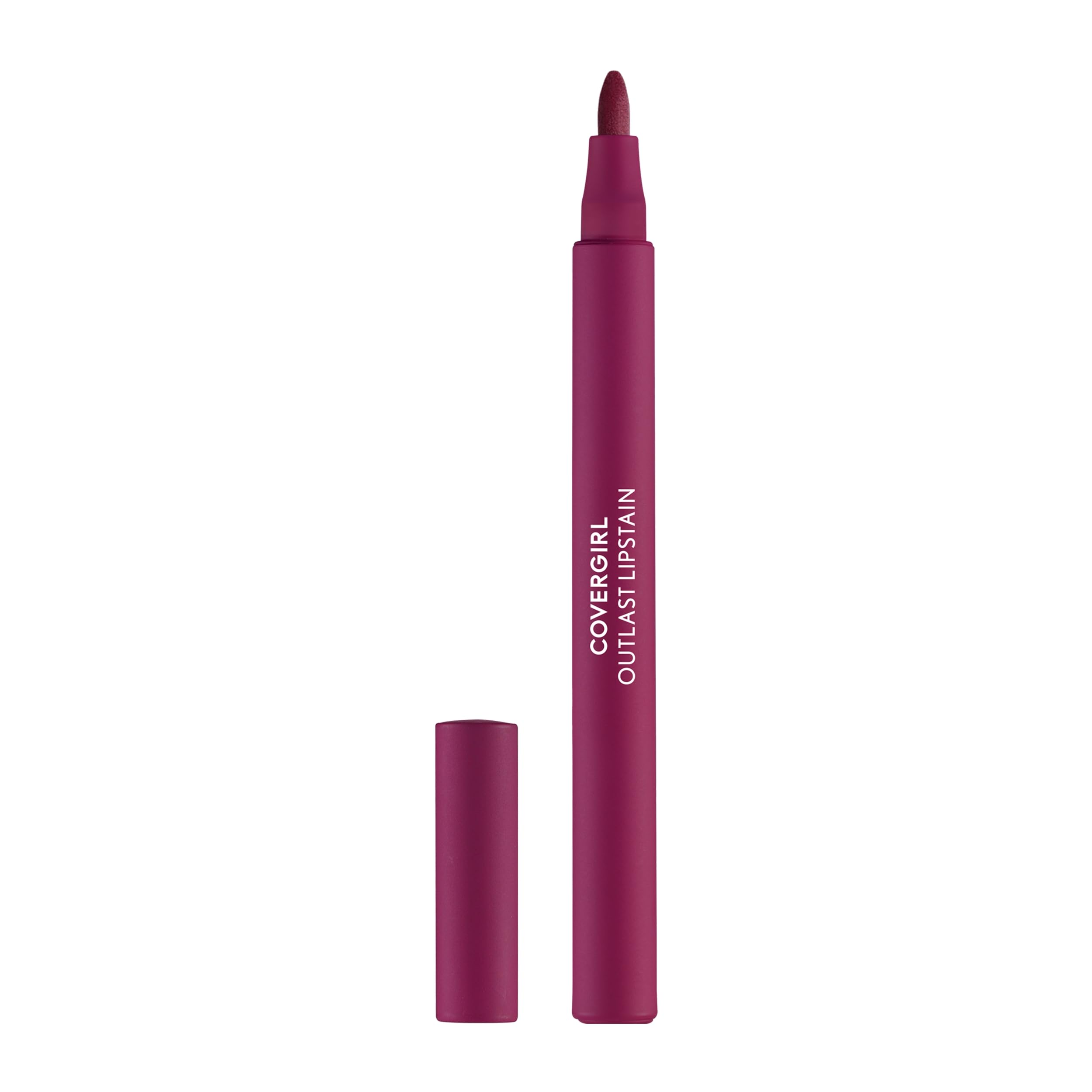 COVERGIRL Outlast Lipstain front view showing compact pen and shade