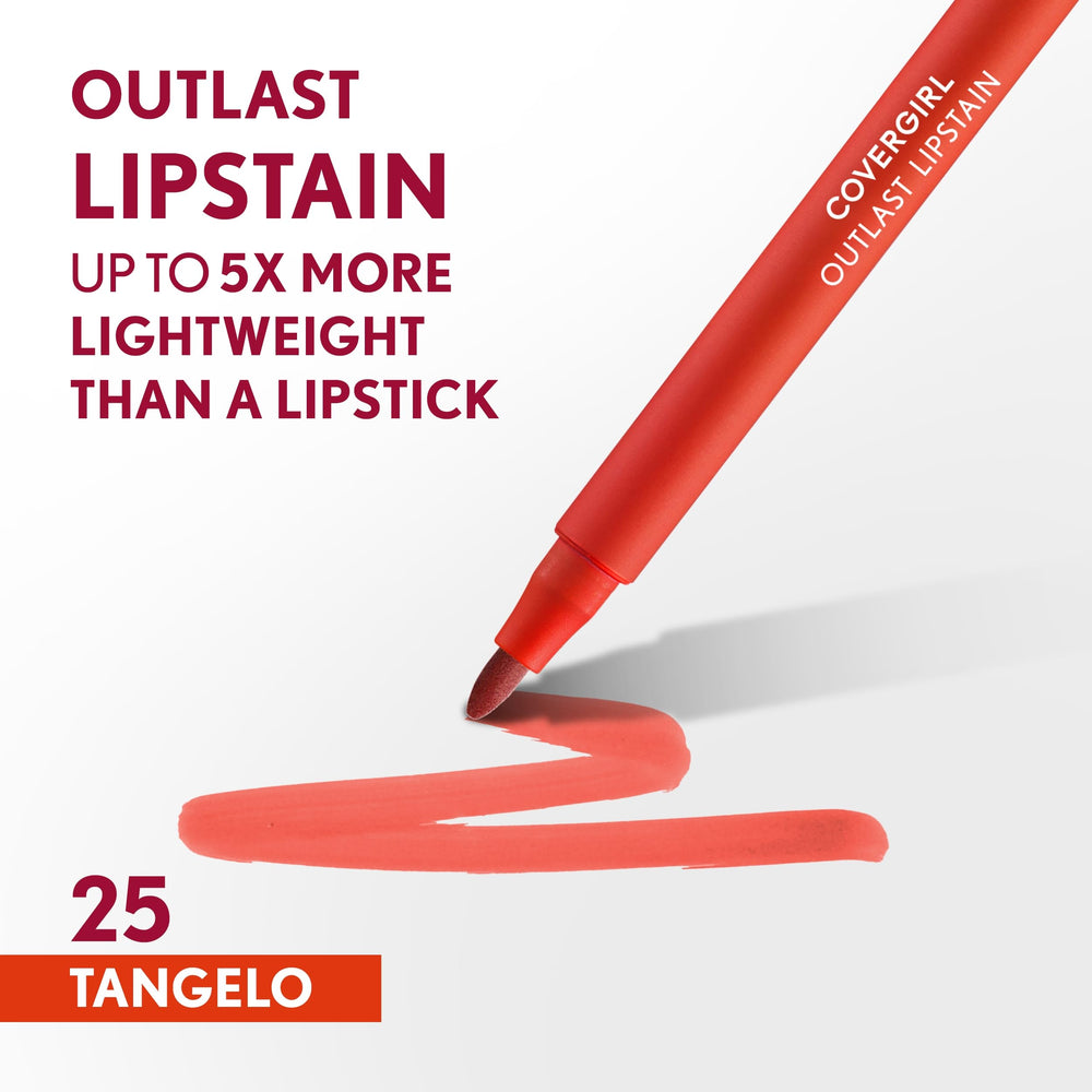 COVERGIRL Outlast pen tip closeup showing precise applicator for easy definition