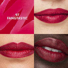 COVERGIRL Outlast lipstain texture swipe showing satin finish and buildable pigment