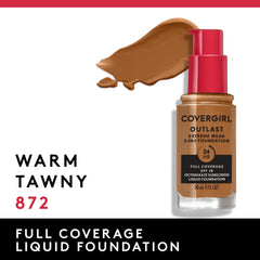 COVERGIRL liquid texture swatches showing blendable, full coverage