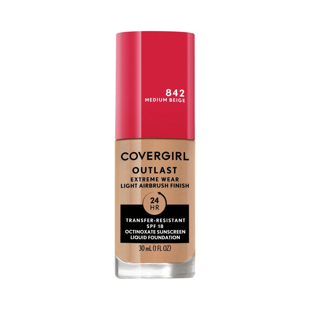 COVERGIRL front packaging showing Medium Beige and neat bottle finish