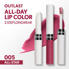 COVERGIRL dual wands open displaying color base and glossy topcoat for easy application