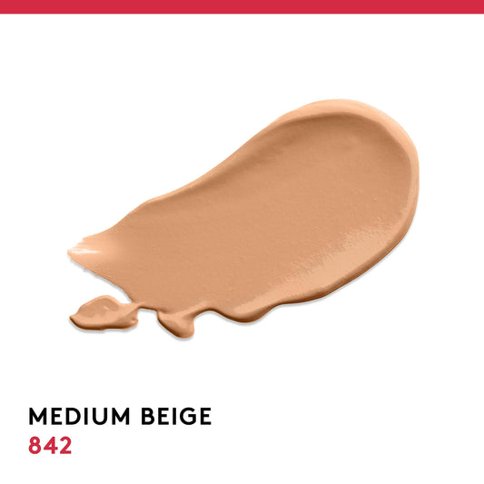 COVERGIRL pump dispenser detail for mess-free, controlled dispensing benefit