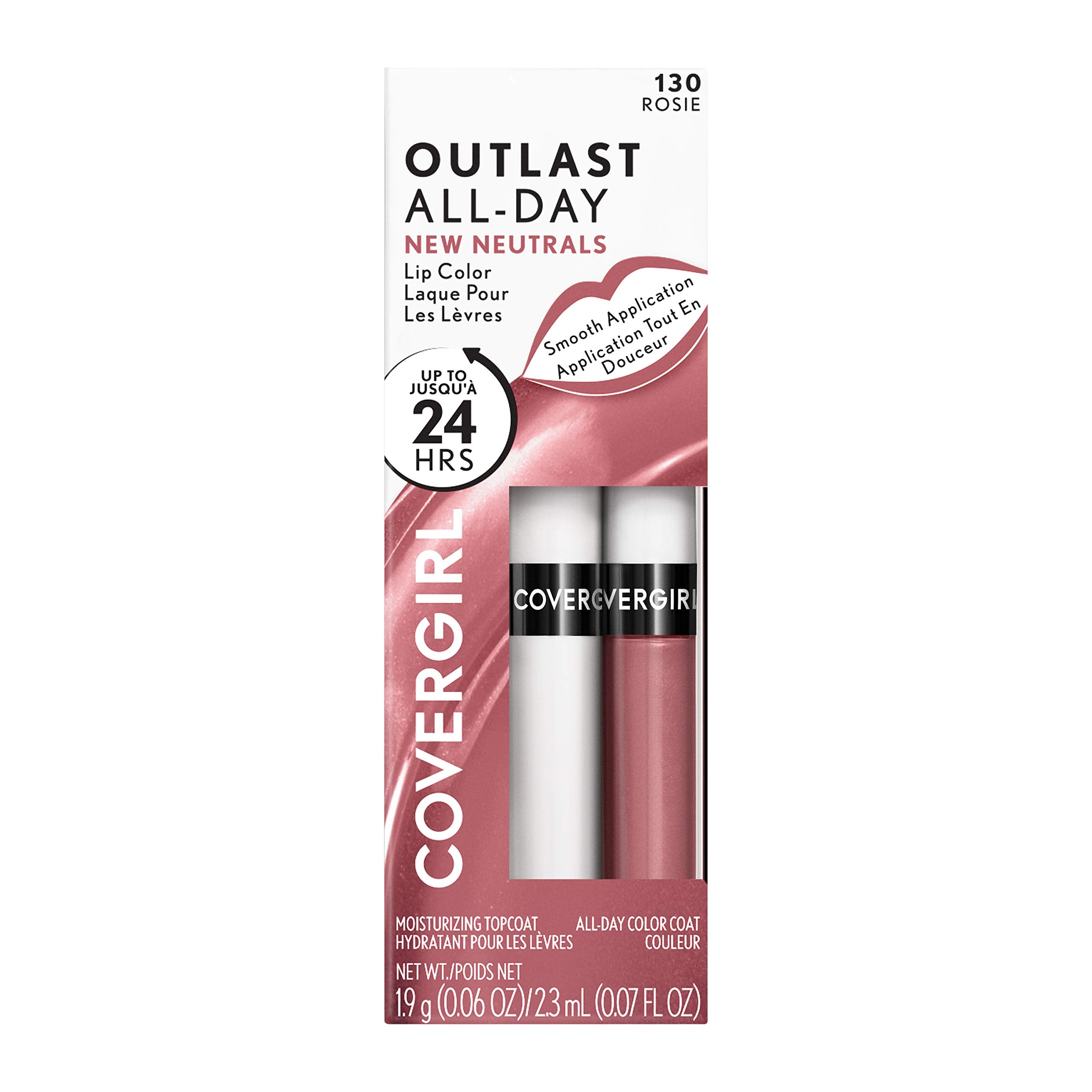 COVERGIRL Rosie topcoat texture close-up highlighting glossy hydration benefit