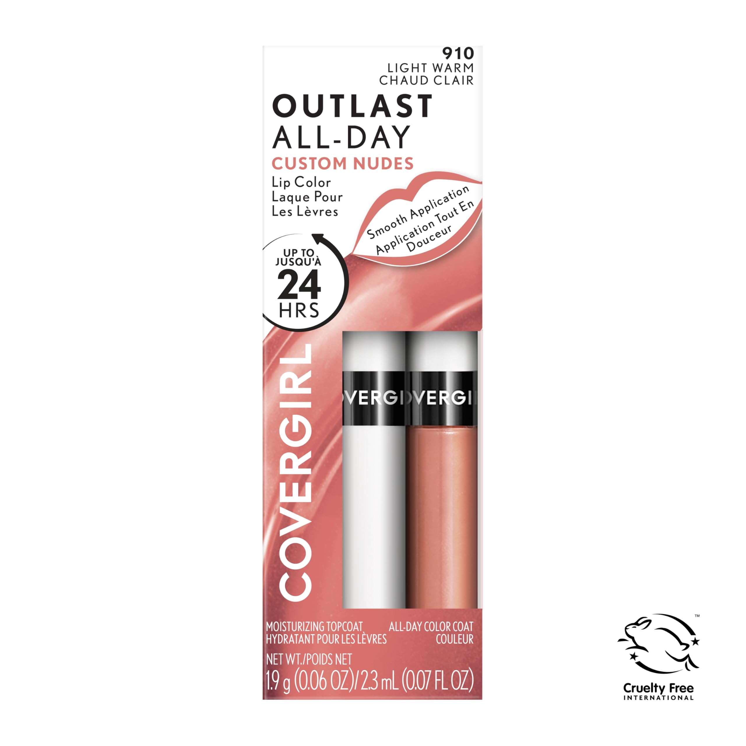 COVERGIRL product next to coin showing compact travel-friendly size