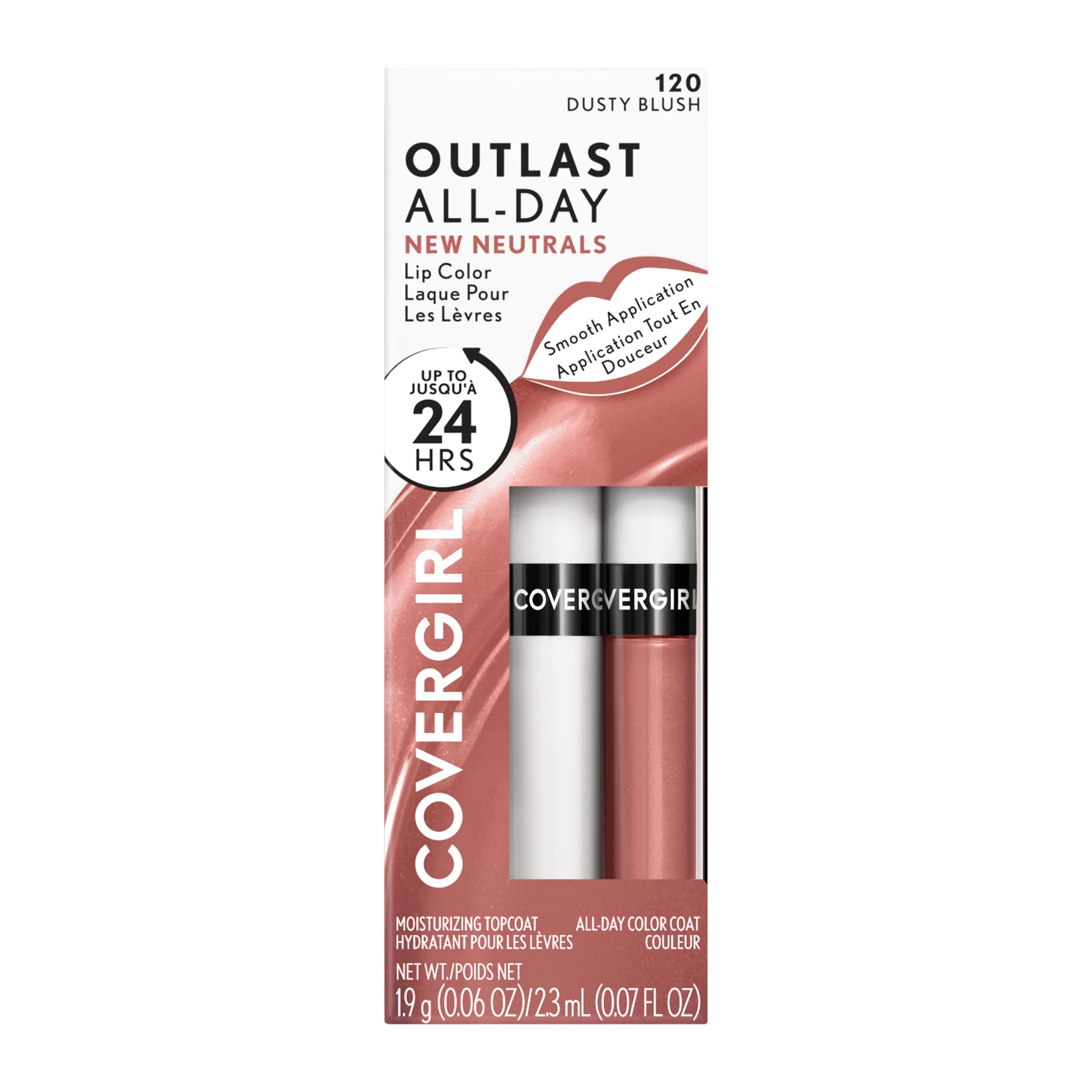 COVERGIRL size comparison beside everyday item for scale and portability