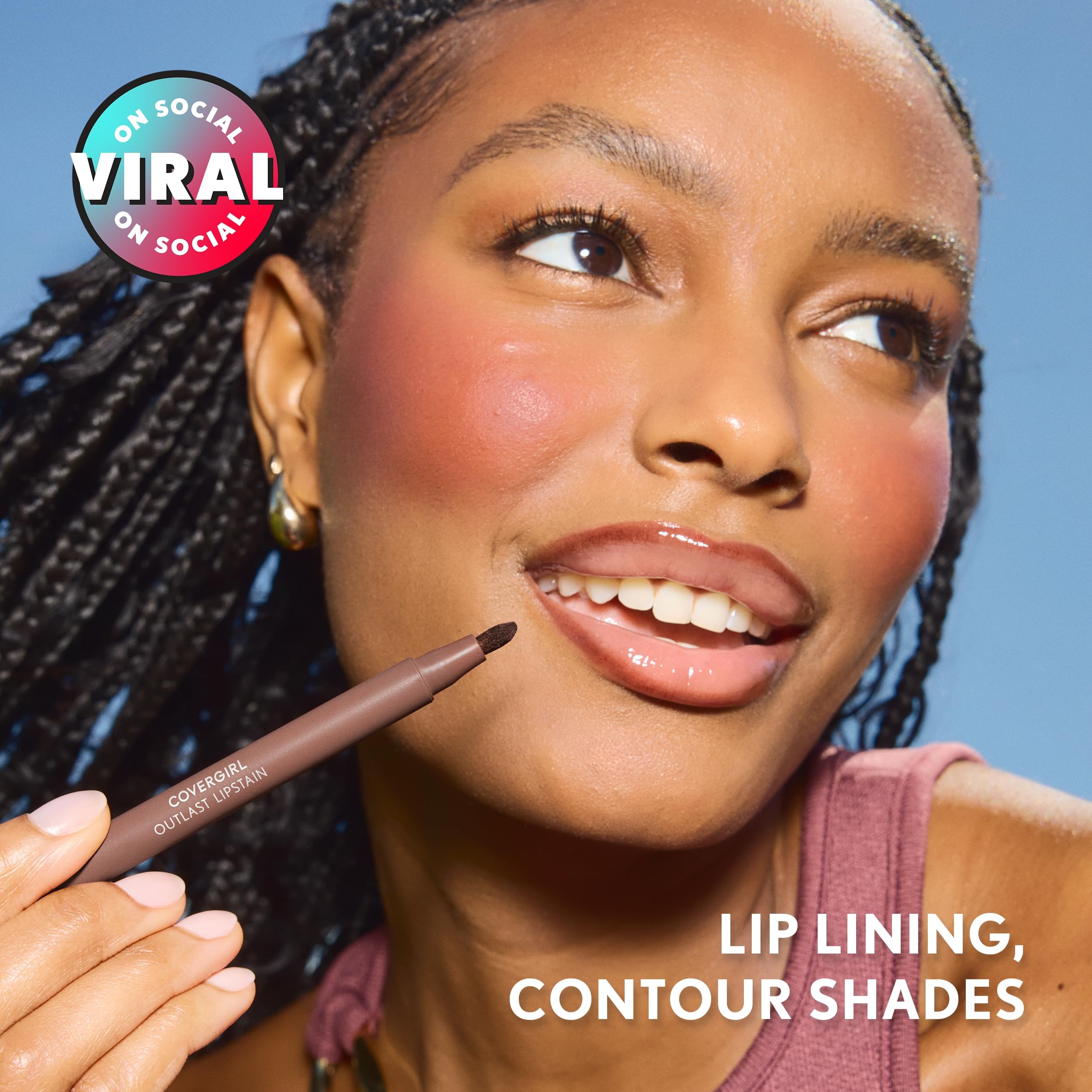 COVERGIRL swatch texture on arm showing smooth glide and buildable coverage benefit