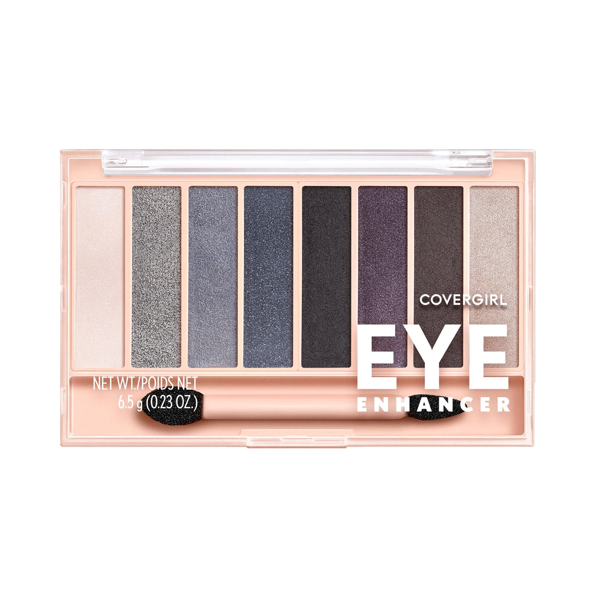 COVERGIRL palette front packaging showing eight smoky shades and neat layout for easy selection