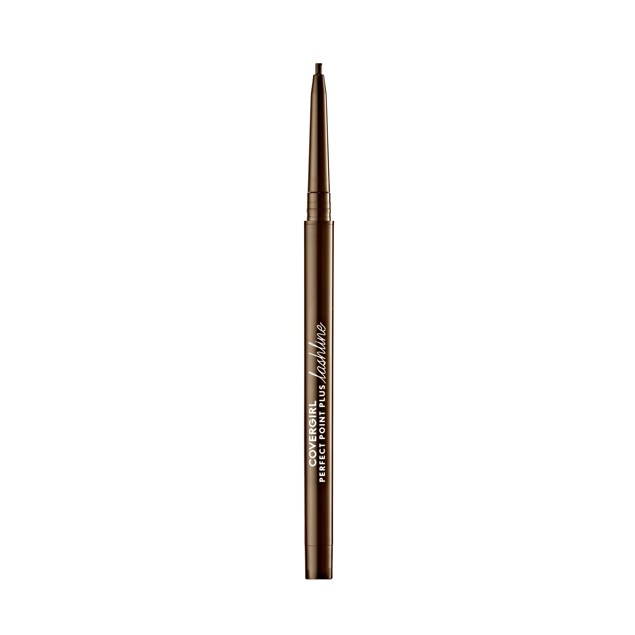COVERGIRL front view of Breezy Brown pencil showing compact design and benefit of precise application