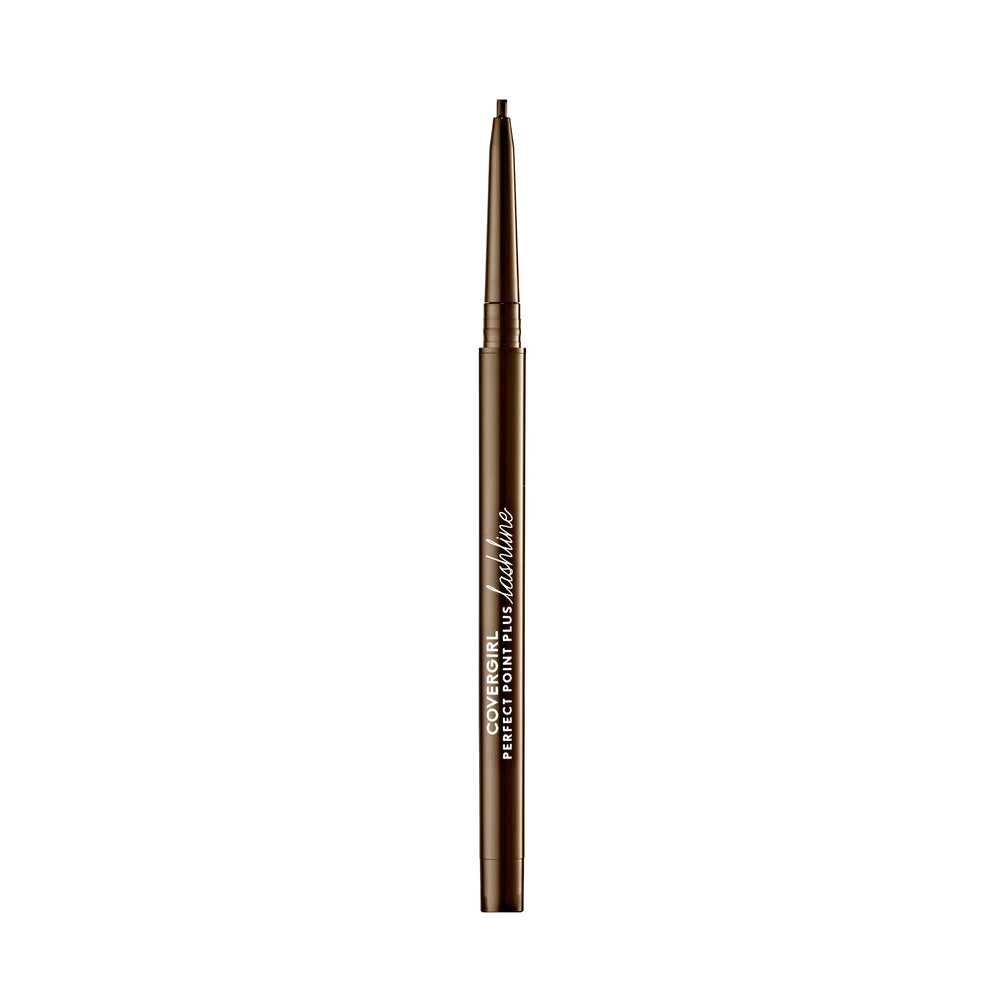 COVERGIRL front view of Breezy Brown pencil showing compact design and benefit of precise application