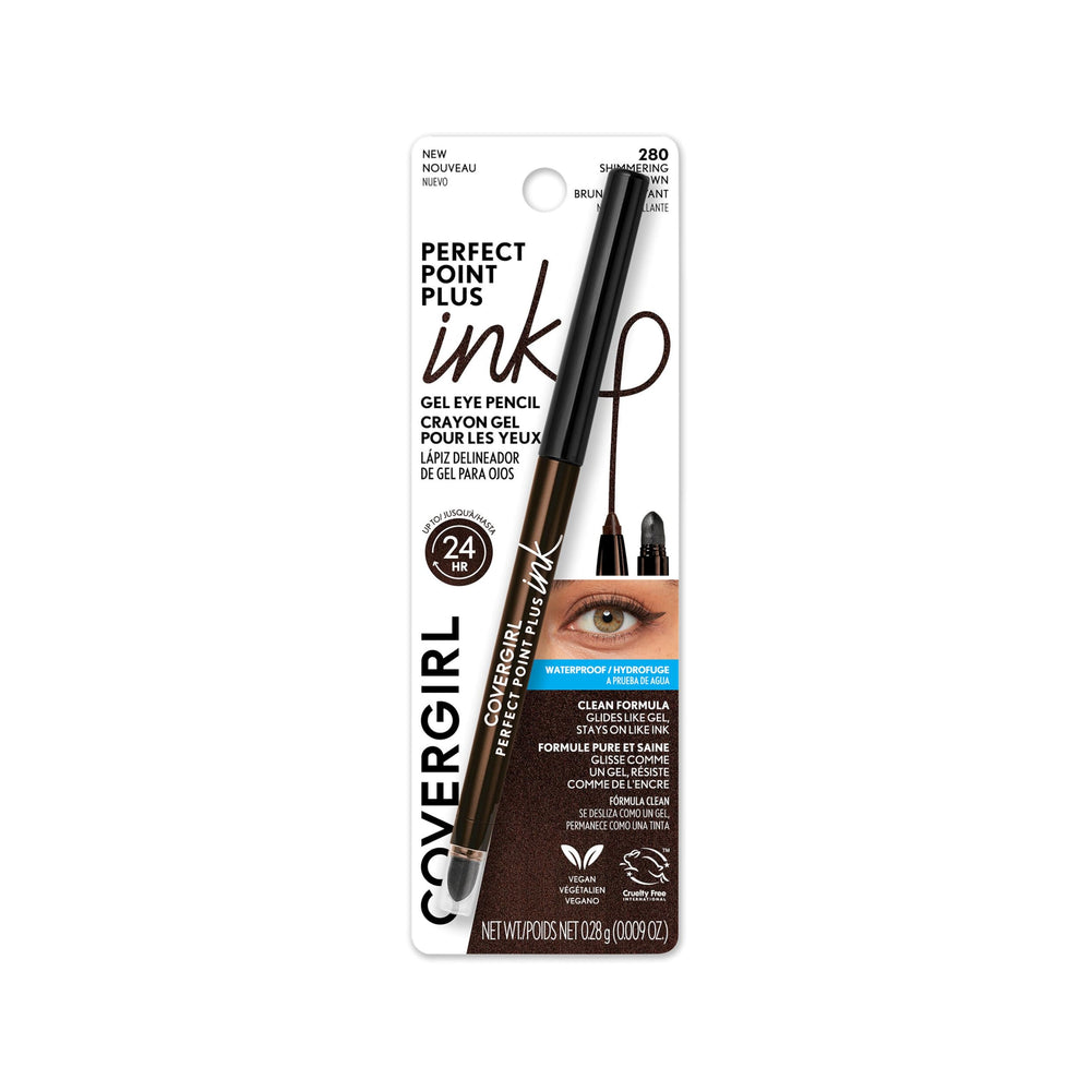 COVERGIRL front packaging showing shimmering brown shade and product name for quick identification