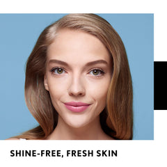 COVERGIRL model showing matte T-zone and natural-looking finish