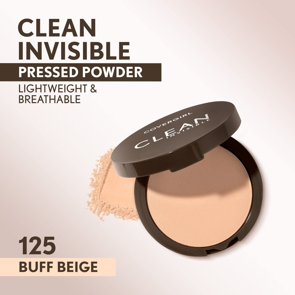 COVERGIRL compact open with mirror and puff for quick touch-up convenience