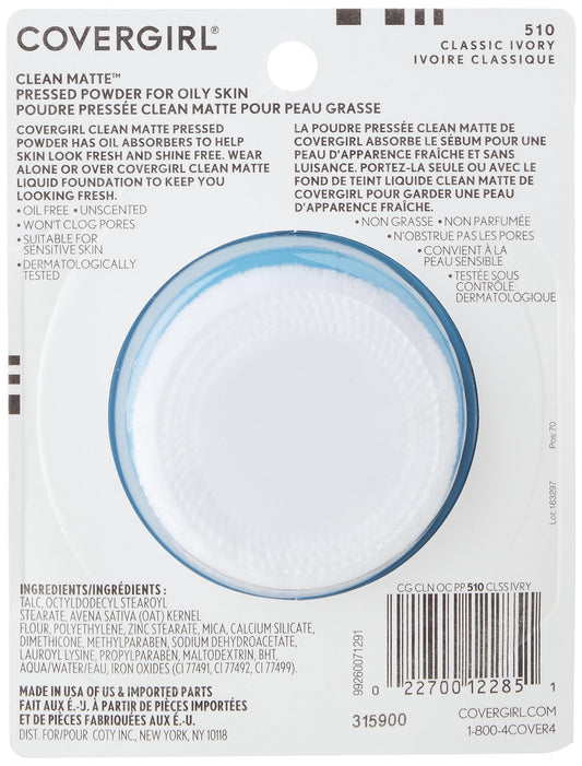 COVERGIRL open pressed powder pan revealing smooth surface and convenience