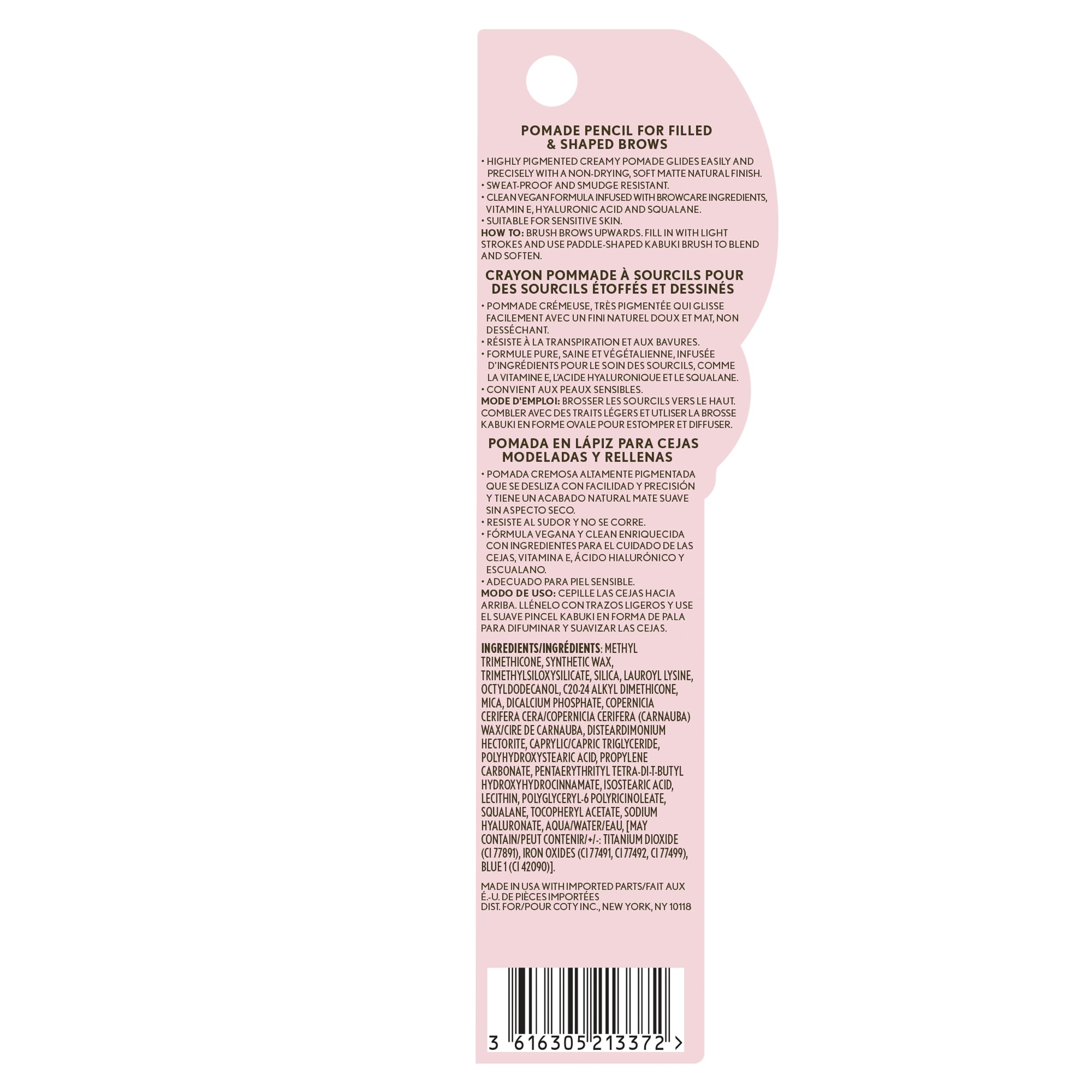 COVERGIRL hand-held scale comparison showing compact, convenient size