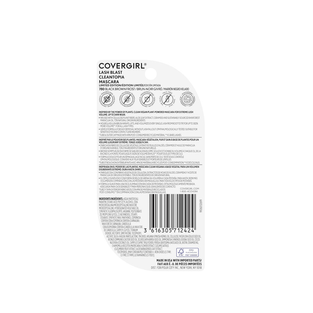 CoverGirl product beside ruler highlighting compact 0.32oz travel-friendly size
