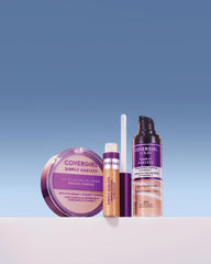COVERGIRL before and after forehead close-up showing blurred lines and smoother look