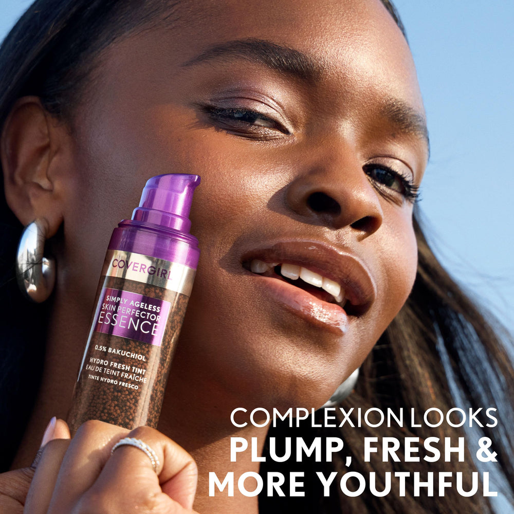 COVERGIRL before and after photo showing improved radiance and toned appearance