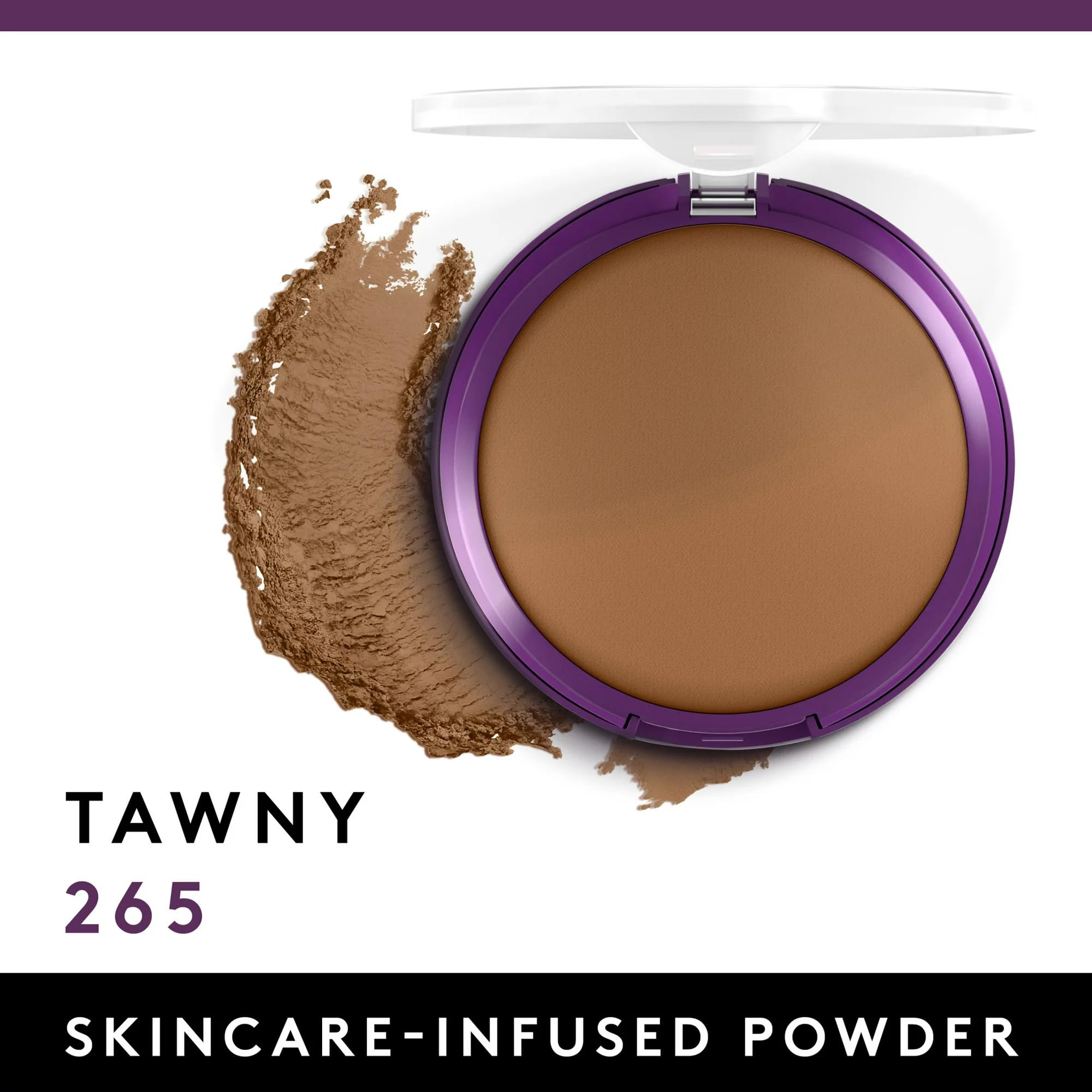 COVERGIRL compact open displaying pressed powder and mirror for on-the-go use