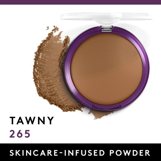 COVERGIRL compact open displaying pressed powder and mirror for on-the-go use