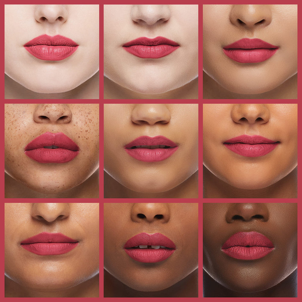 Model wearing COVERGIRL Loving Rose demonstrating natural, hydrated lip look