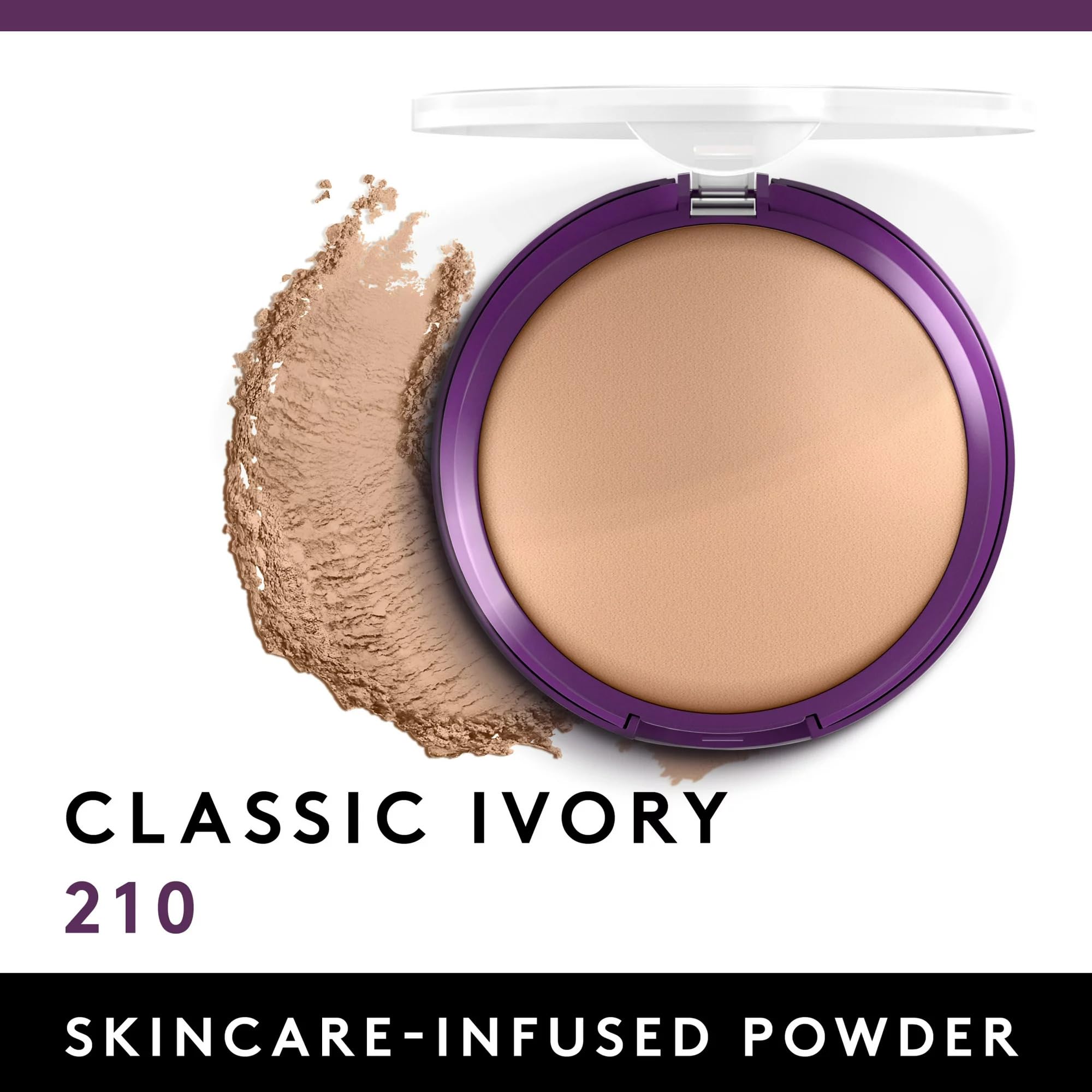 Covergirl open compact revealing Classic Ivory pressed powder for smooth touch-ups