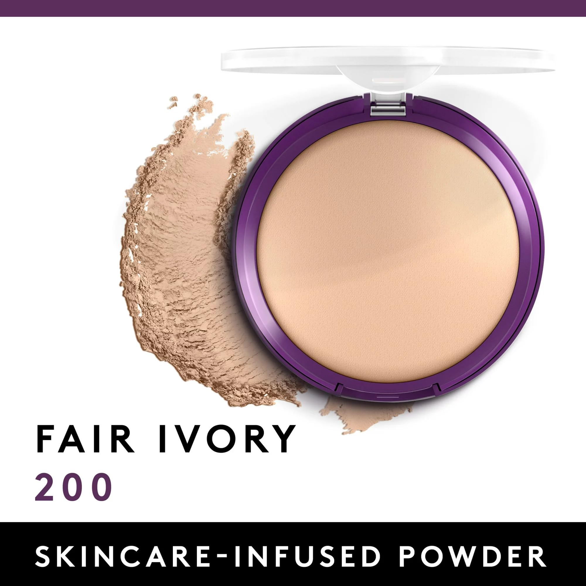 COVERGIRL pressed powder texture close-up highlighting smooth creamy finish