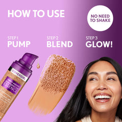 COVERGIRL pigmented capsules detail showing even tint release for natural coverage