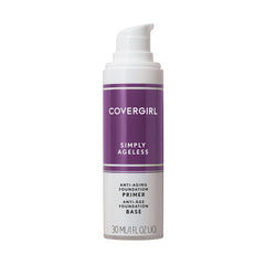 COVERGIRL Simply Ageless primer open cap texture highlighting smooth hydration