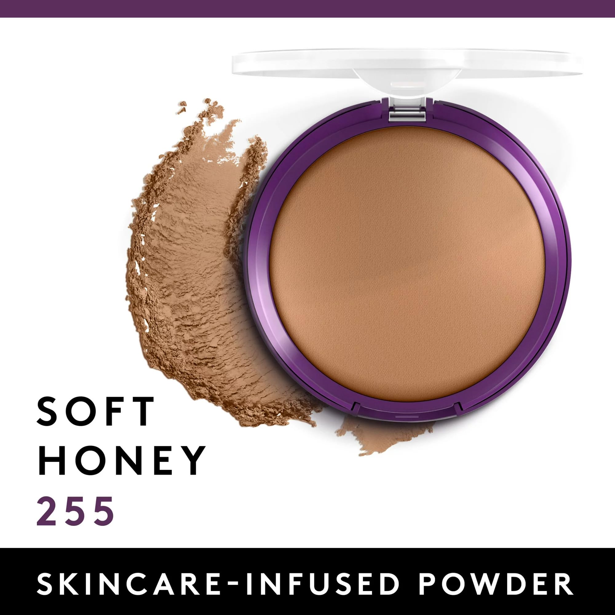 COVERGIRL powder pan close-up highlighting smooth finish and blurring effect