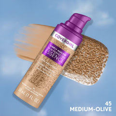 COVERGIRL gel texture close-up showing lightweight, water-rich formula and glow
