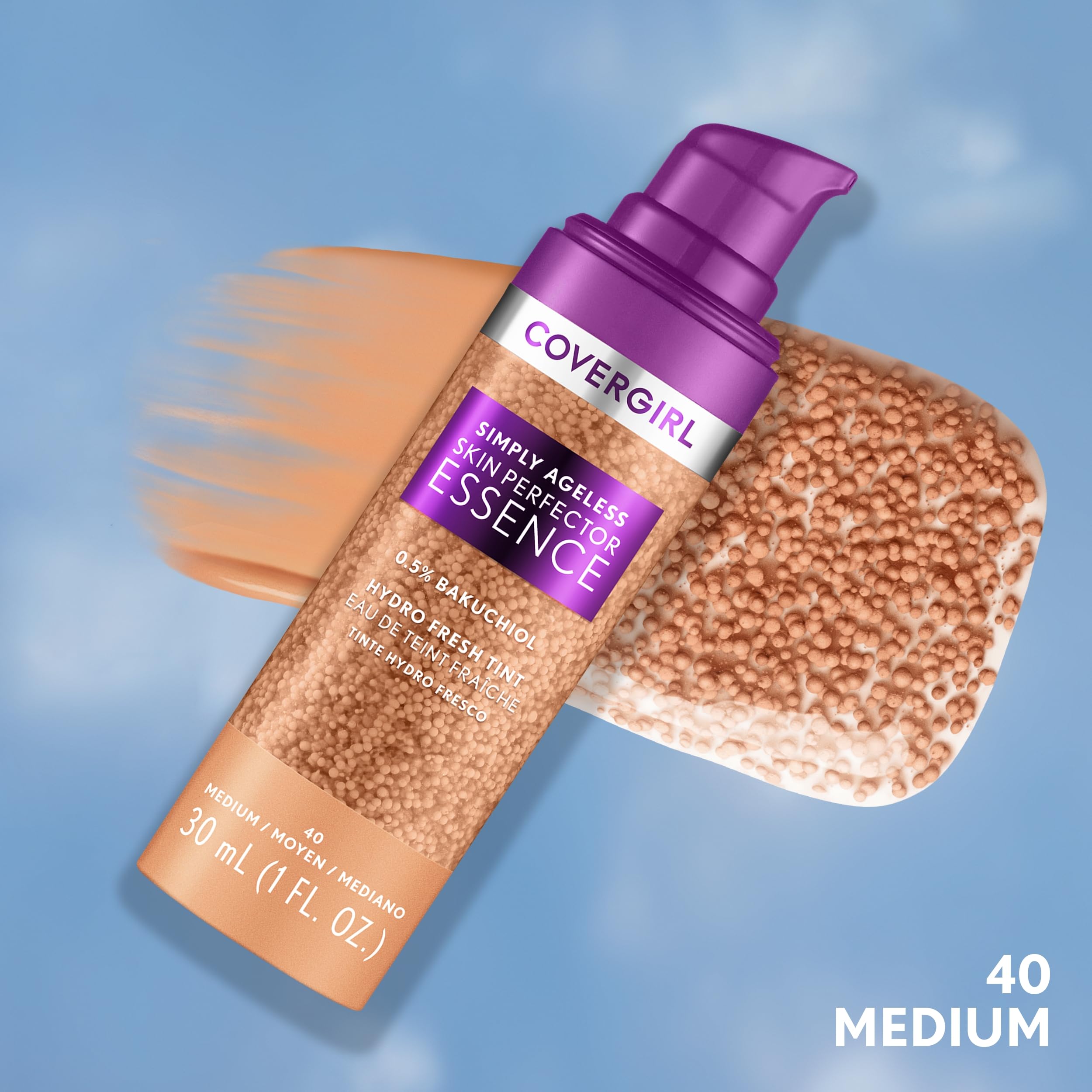 COVERGIRL gel texture swirl demonstrating hydration and lightweight spreadability benefit