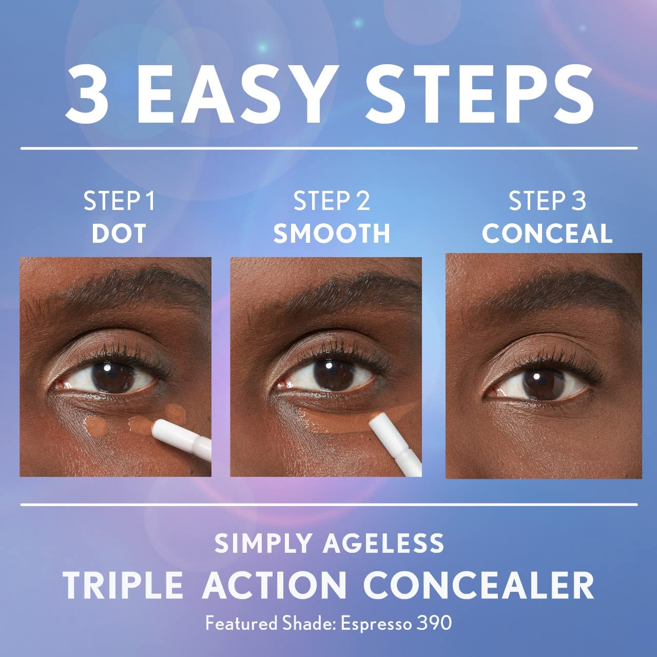 COVERGIRL product swatch on skin showing creamy texture and blendability benefit