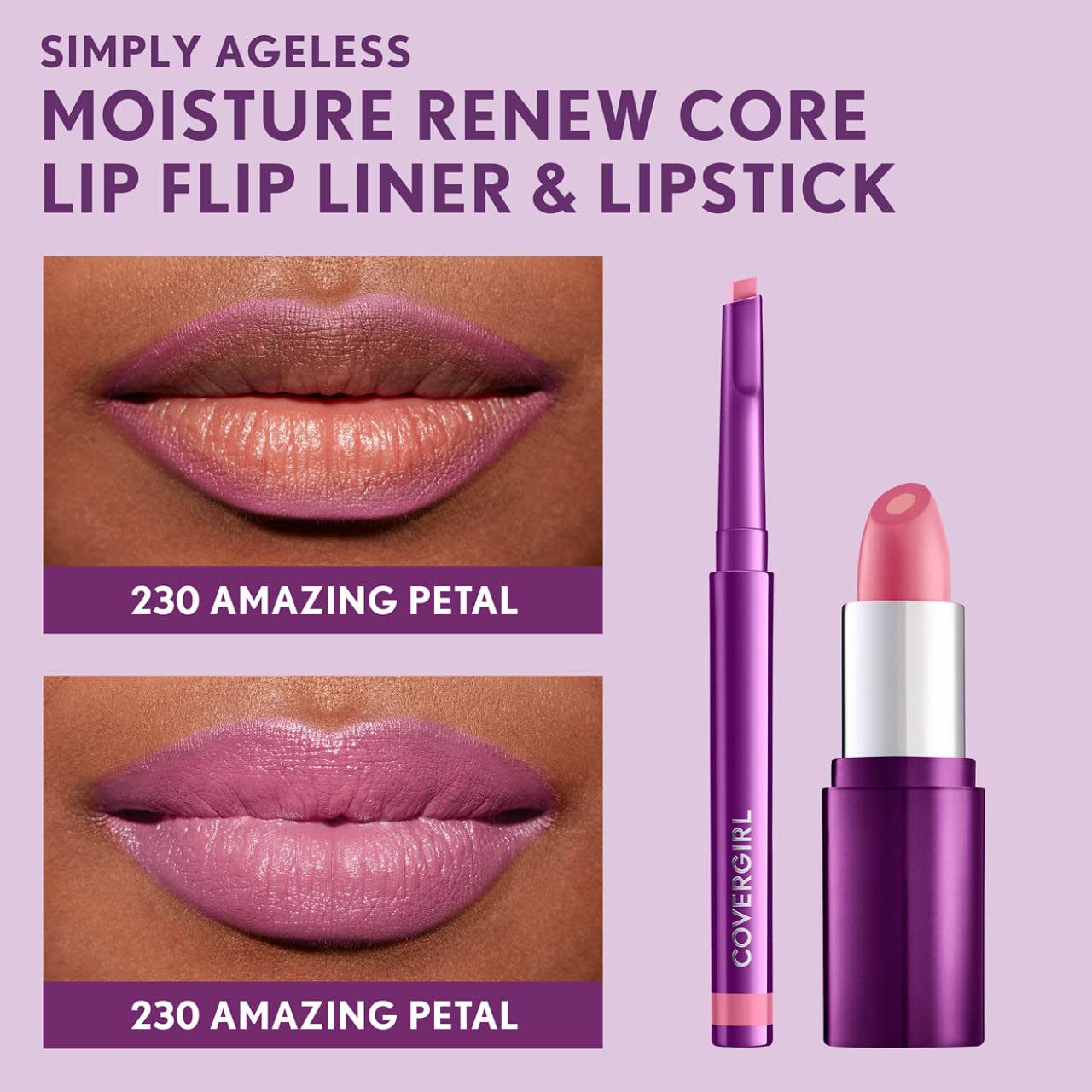 COVERGIRL liner next to a finger showing compact size and travel-friendly convenience