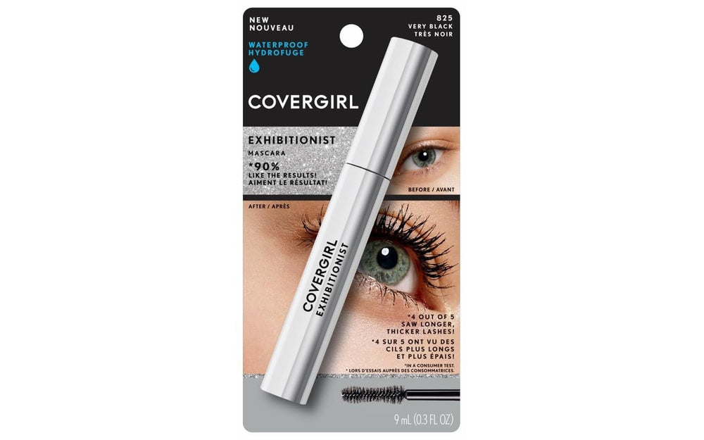 COVERGIRL tube next to coin for scale showing compact 0.3 fl oz convenience