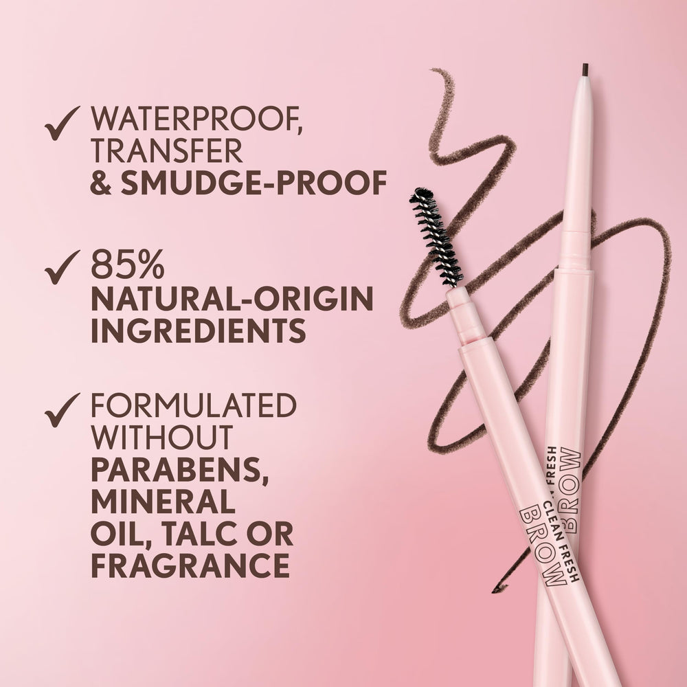 COVERGIRL pencil held in hand illustrating size and portability for on-the-go touch-ups