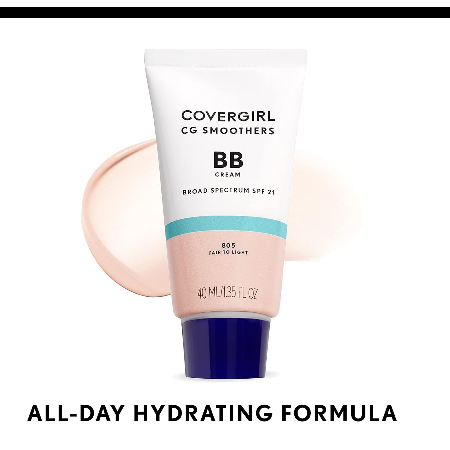 COVERGIRL close up of SPF 21 label indicating sun protection benefit