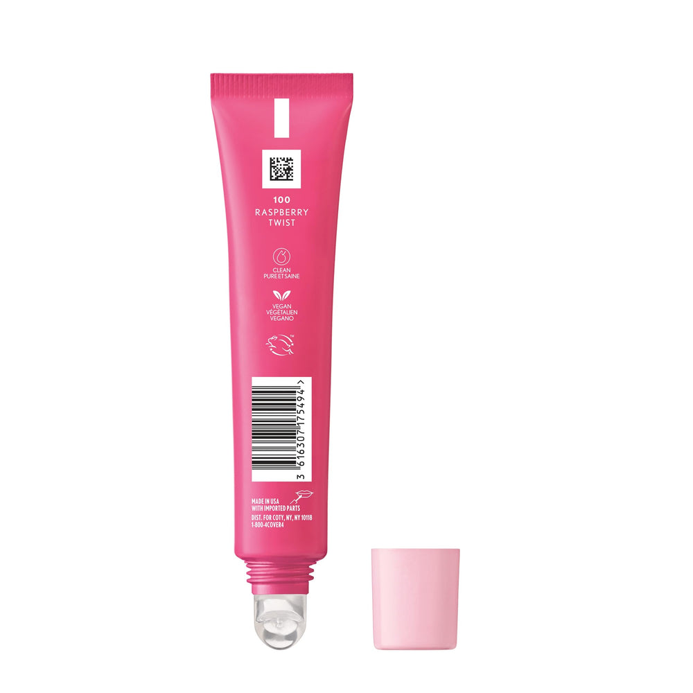COVERGIRL open cap detail showing curved applicator and easy-use benefit