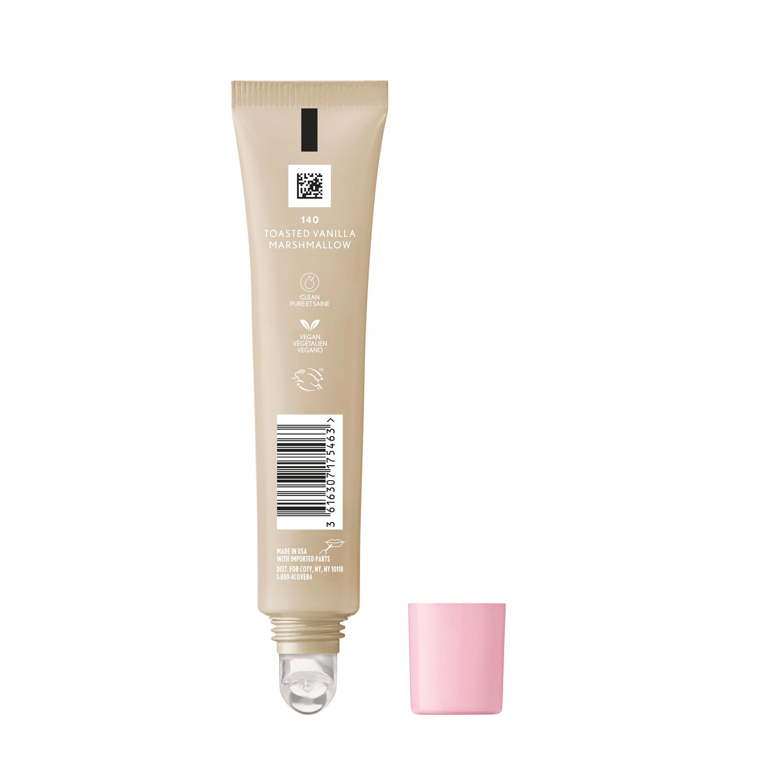 COVERGIRL open twist detail showing applicator mechanism and no-mess benefit