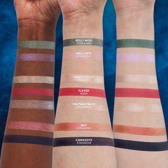 COVERGIRL swatch texture showing blendable shimmer and matte finishes benefits