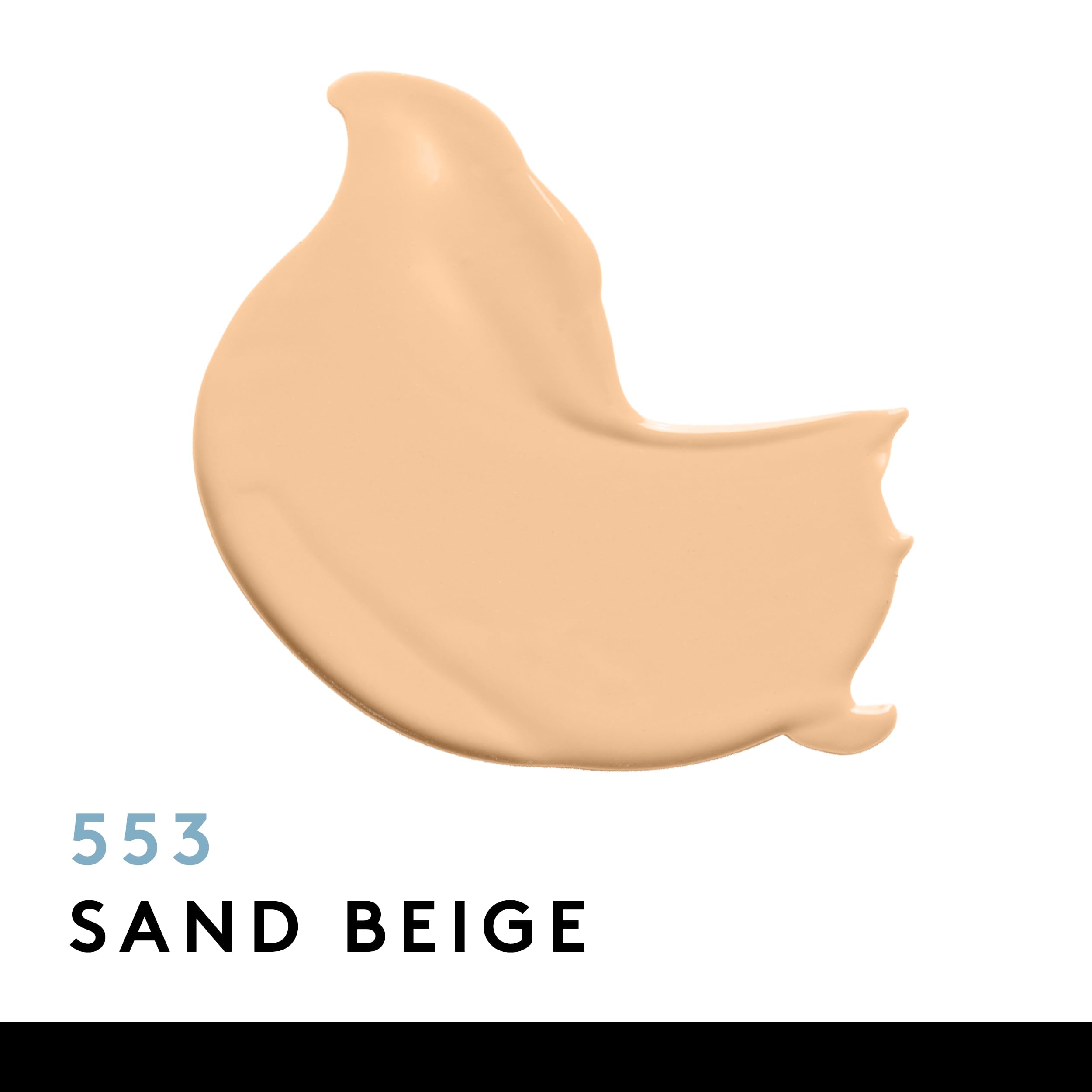 COVERGIRL close-up texture swatches showing smooth, blendable liquid finish