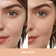 COVERGIRL texture droplet on hand highlighting lightweight, hydrating consistency