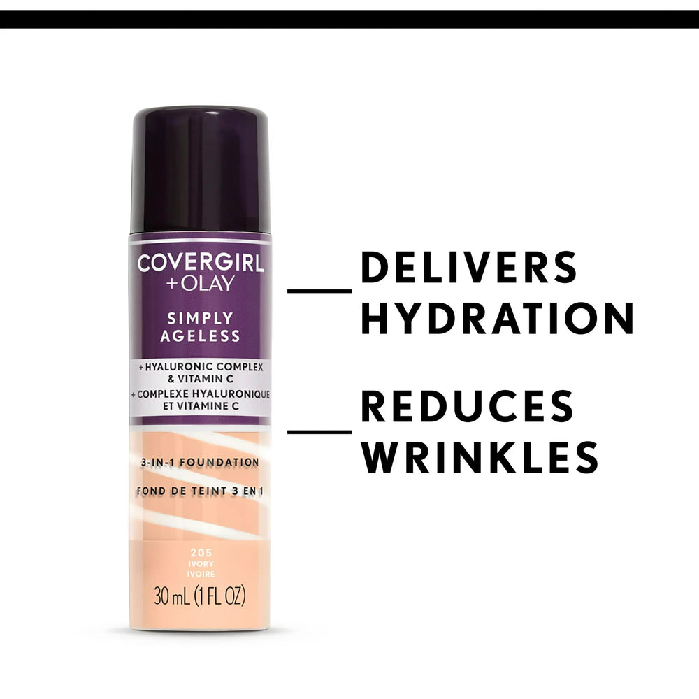 COVERGIRL texture swatch on skin showing blendability and smooth finish benefit