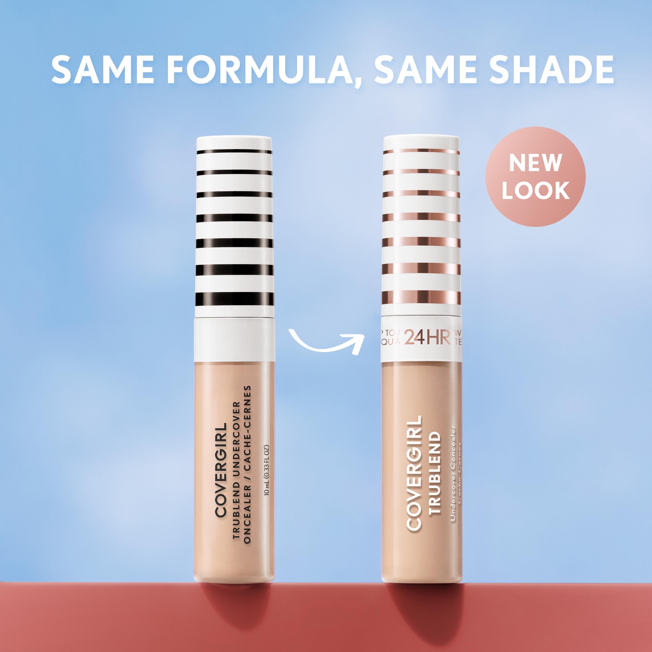 COVERGIRL texture swipe showing smooth matte coverage and blendability
