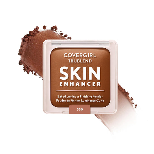 COVERGIRL compact front showing 530 Cocoa Brownie and sleek packaging for easy identification