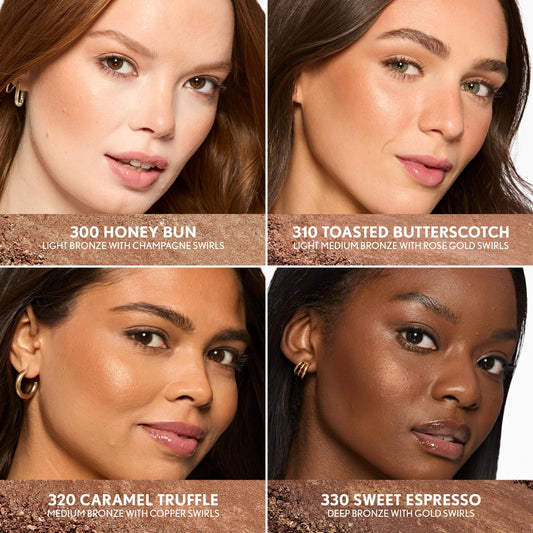 COVERGIRL close-up of baked bronzer texture highlighting blendability and finish