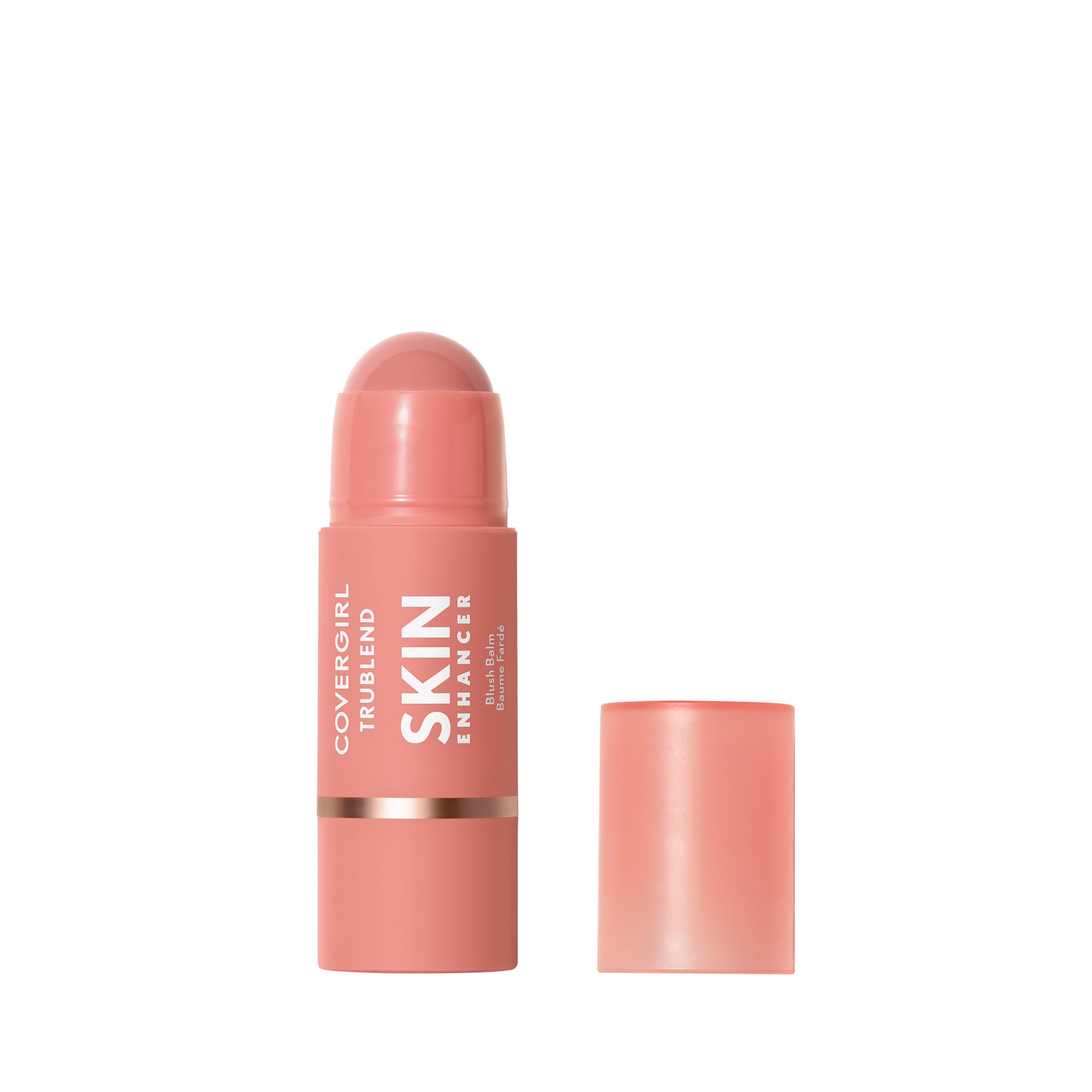 COVERGIRL blush stick front packaging showing shade and sleek tube benefit portable